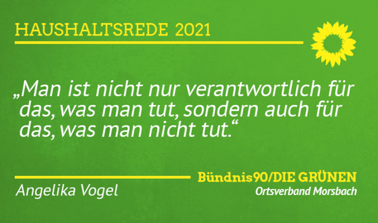 Unsere diesjährige Haushaltsrede (2021)